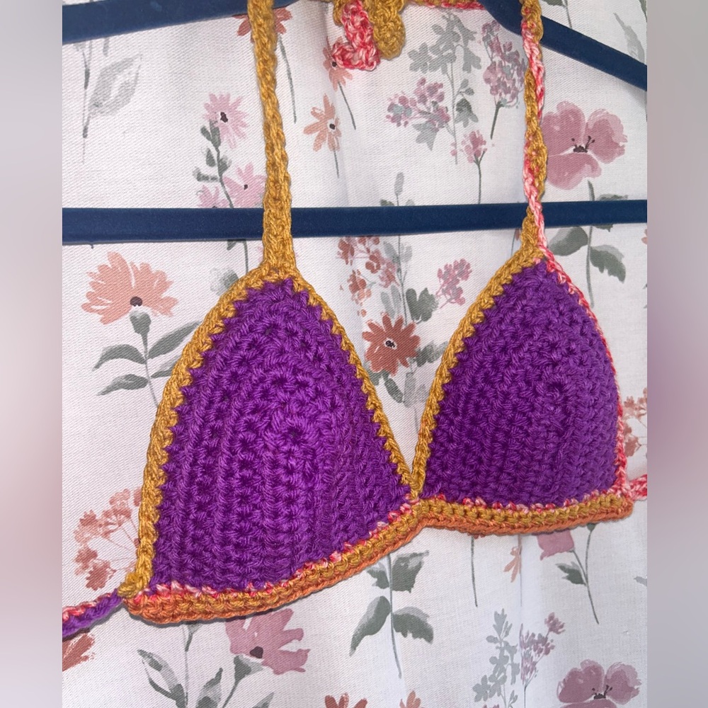 Multicolour Crochet Bikini Top